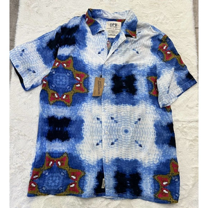 Original‎ Paperbacks Men's Tie Dye Button Up Navy, Size L